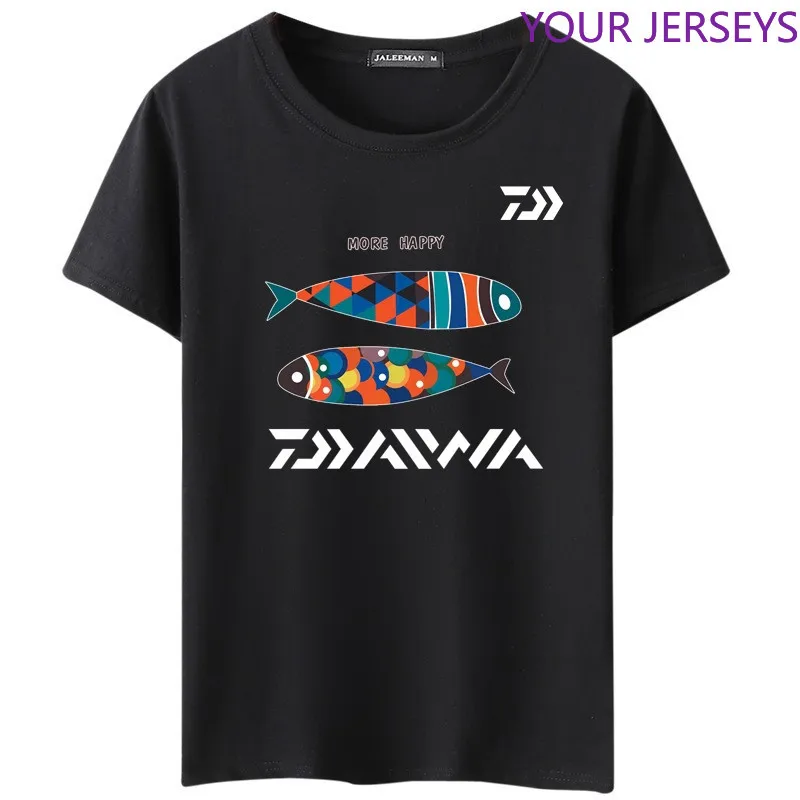 

A Fishing T-Shirts Jersey Short-sleeve Cotton Fishermen Angling Carp Trout Bass Lure Anti-UV Quick Dry Breathable Clothing