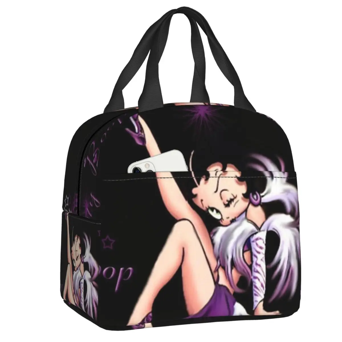 

Перезаряжаемый Ланч-бокс Bettyboop, женский водонепроницаемый Ланч-бокс с мультипликационным изображением героев мультфильмов, Термоизолиров...