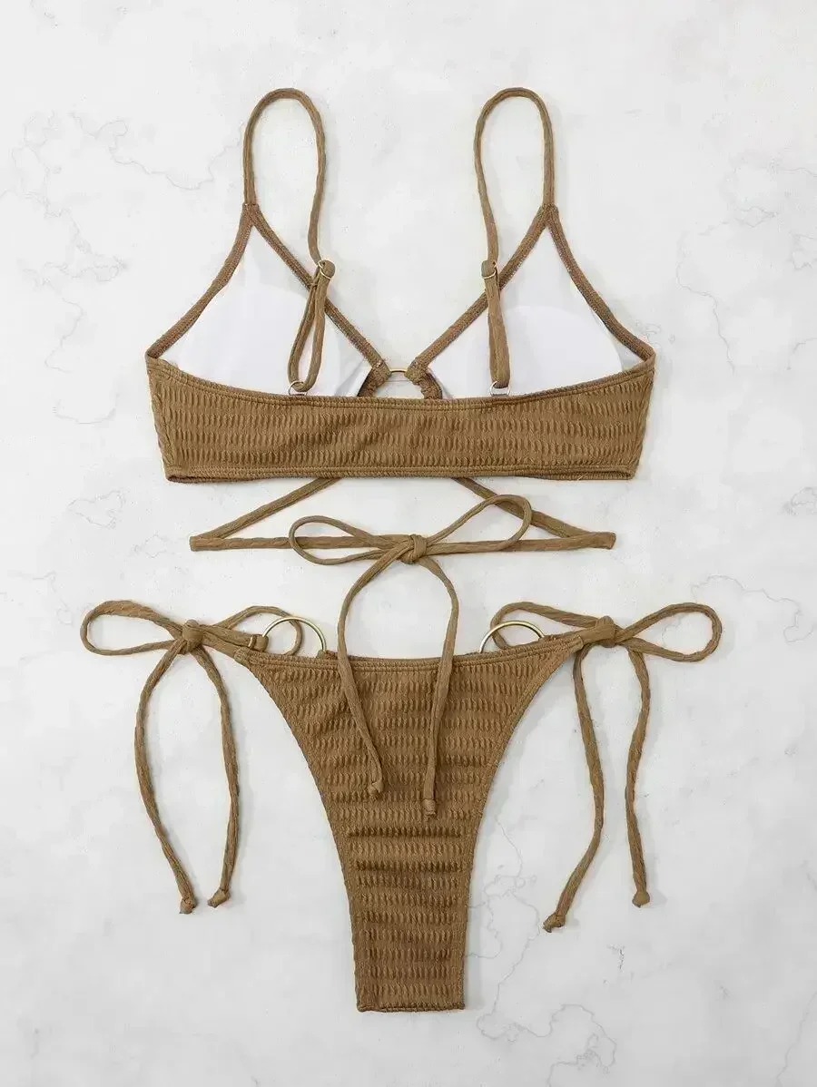 Новинка 2025 женский купальник-бикини летний сексуальный купальник для отдыха на