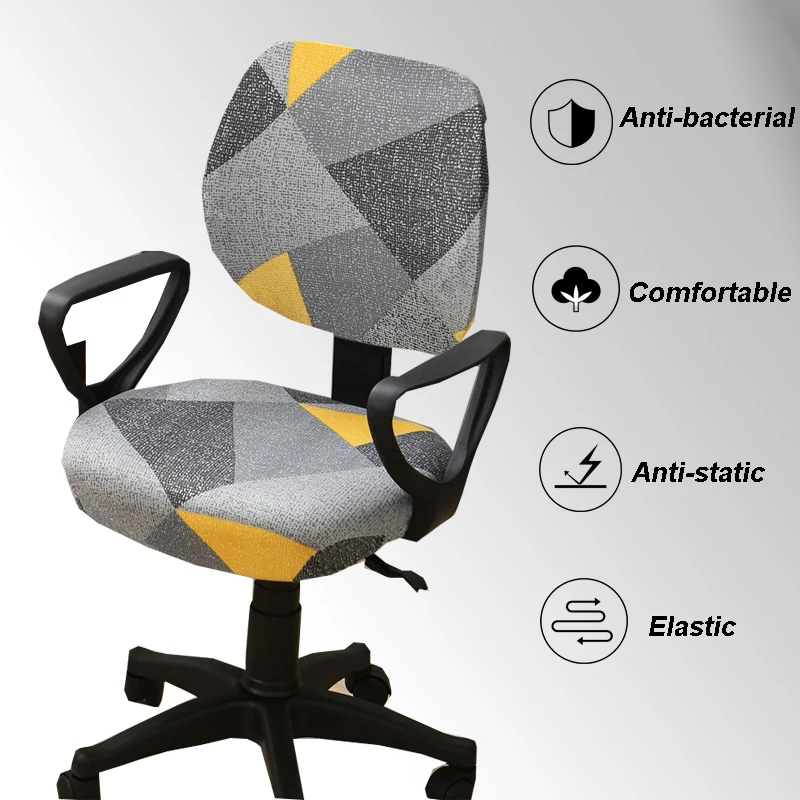 

Эластичное вращающееся сидение из спандекса для кабинета, чехлы для стульев, чехол для компьютерного кресла, съемное кресло для офиса