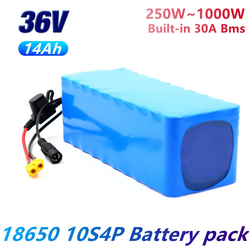 

36V 10S4P 14Ah 1000w 3500mah 18650 with 30A Balance BMS 42V Lithium Battery Pack Ebike Electric Car Bicycle Motor Scooter