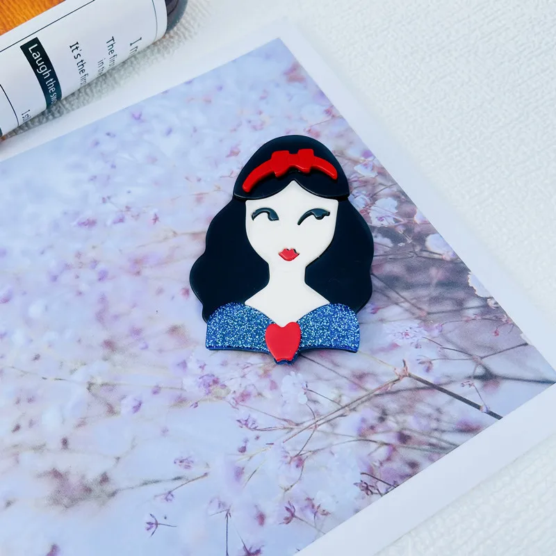 Wuli&ampbaby Акриловые принцесса броши для женщин унисекс Прекрасная фигура девушки на вечеринке броши Подарки на случайный повод.