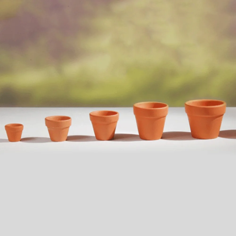 

10pcs Flower Pot Circular Mouth Terracotta Flower Pot For Herbal Medicine Low Temperature Succulent Orchid Plant Care Parts