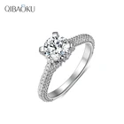 Обручальное кольцо из белого золота с муассанитом, 14 к