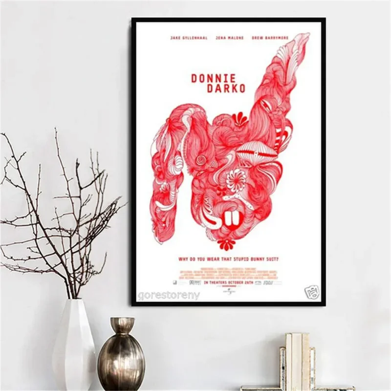 Ретро персонаж Донни Дарко фильм ужасов печать художественный холст плакат