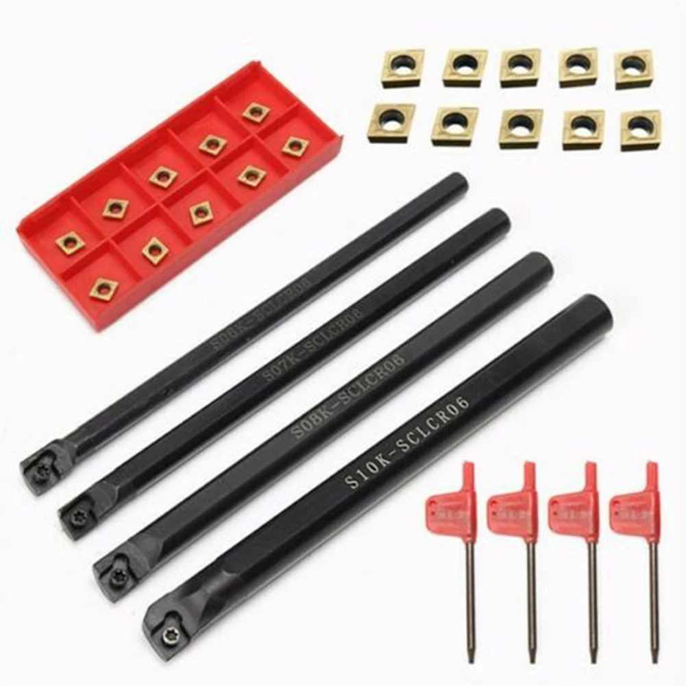 

10PCS CCMT060204-HM Insert CNC Lathe Turning Tool Boring Bar With S06K-SCLCR06 Boring Rod S07K-SCLCR06 Boring Rod