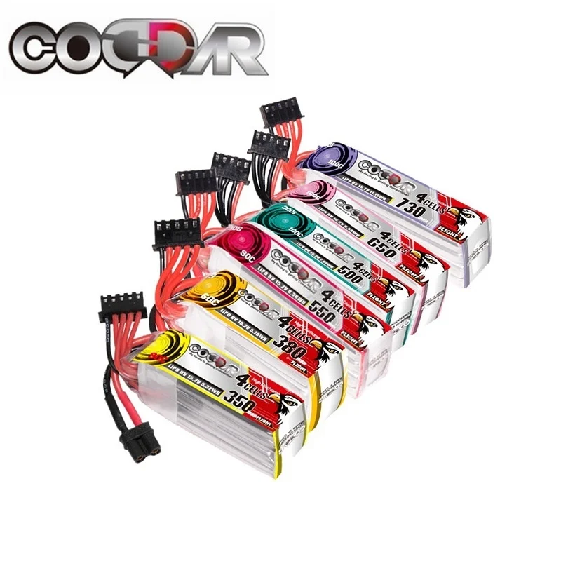 3/5PCS CODDAR 4S Lipo Battery 15.2V HV 350mah 380mah 500mah 550mah 650mah 730mah 850mah With XT30 For RC Drone FPV Quadcopter