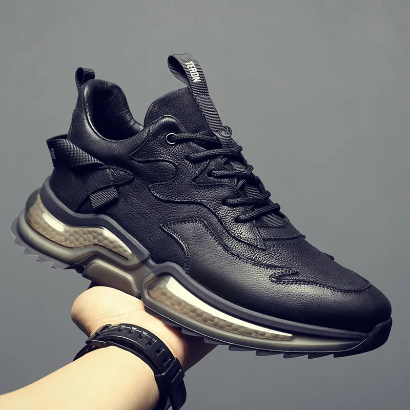 

Men's Shoes 2021 Winter Fleece Casual Leather Shoes Leather Sports All-Match Cotton Shoes Men's Trendy Shoes Thick-Soled Shoes