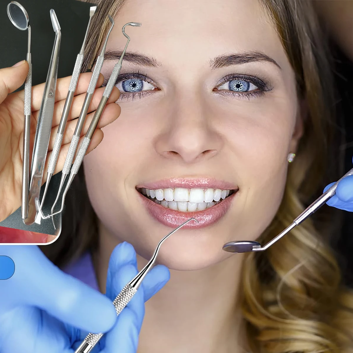 Набор Для Ухода За Зубами С Пинцетом Из Нержавеющей Стали Стоматологическое