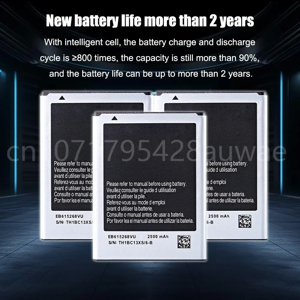 Оригинальный EB 615268 Аккумулятор VU 2500 мАч для мобильного телефона Samsung Galaxy Note 1 GT-N7000