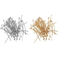 50 piecesset head pins fine for jewelry making craft stainless steel ball head earring headpins for jewelry finding diy