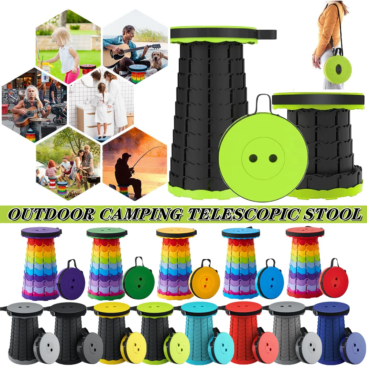 Портативный Телескопический стул складной для путешествий кемпинга сиденье