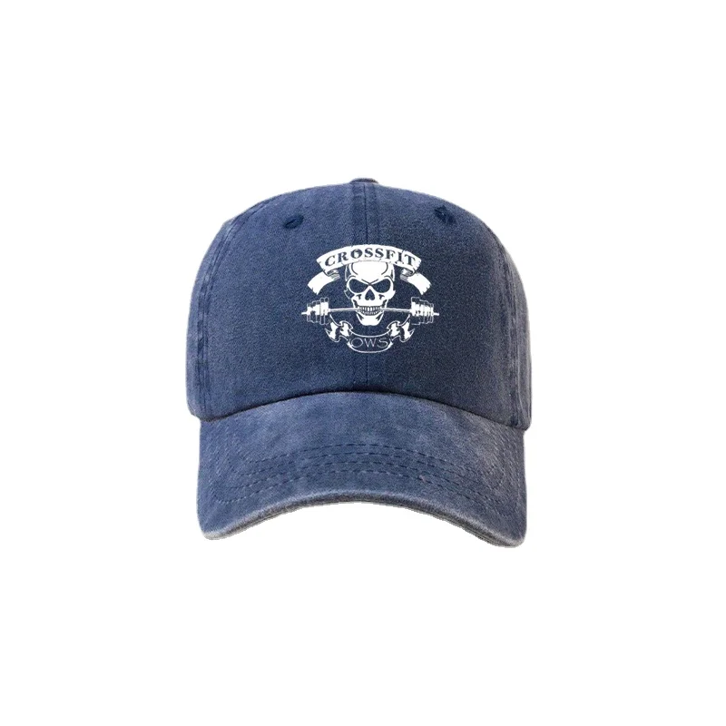 

Casual Cotton Sun Hats Apparel Accessories 2023 Crossfit Ows Skull Baseball Cap Washed Distressed Print Sports Hat