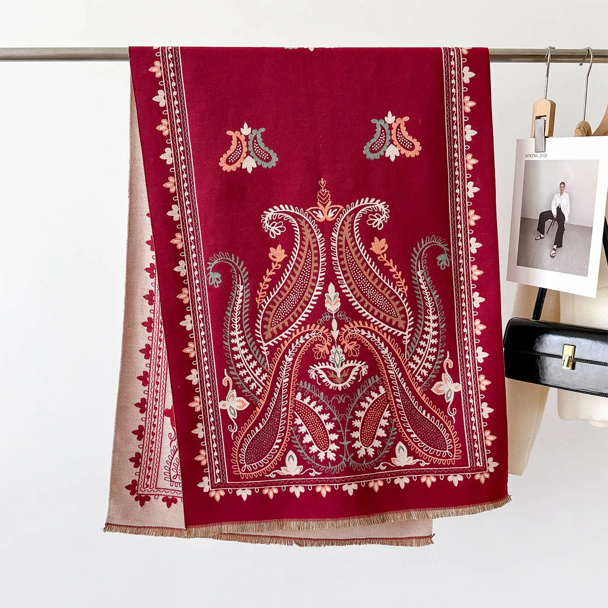 Роскошный бренд шаль из пашмины шарф для женщин дизайнерские зимние теплые