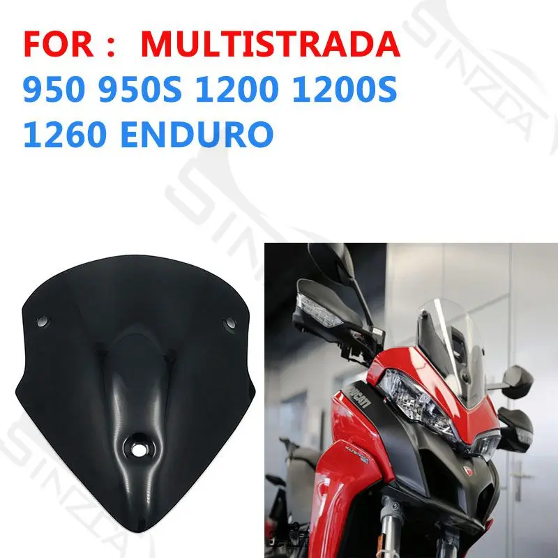 

For DUCATI MULTISTRADA MTS950,MTS950S,MTS1200,MTS1200S,MTS1260,ENDURO Motorcycle Sport Windshield Windscreen 16,17,18,19,20,21