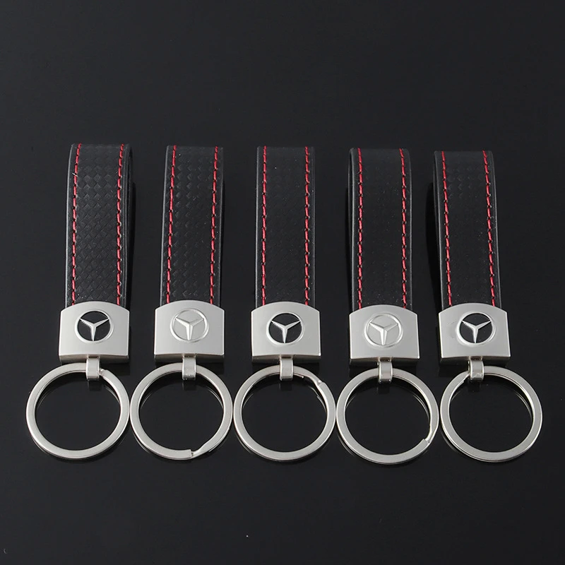 

Кожаный Автомобильный брелок для ключей, брелок, подвеска для Mercedes Benz W203 W204 W202 W176 W166 C550 C240 C43 CLA GLK GLE SLK A200 E320