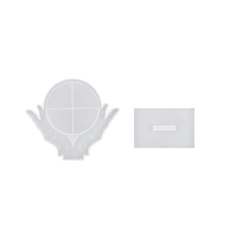

Makeup Mirror Resin Mould,Hand Shape Cosmetic Mirror Mold, For DIY Table Top Mirror Handicraft Or Photo Frame Making