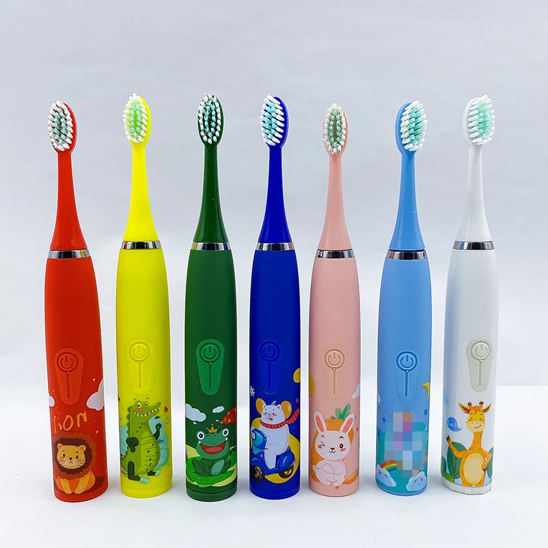For Children Sonic Electric Toothbrush Cartoon Pattern for Kids with Replace The Tooth Brush Head Ultrasonic Toothbrush J259 images - 6