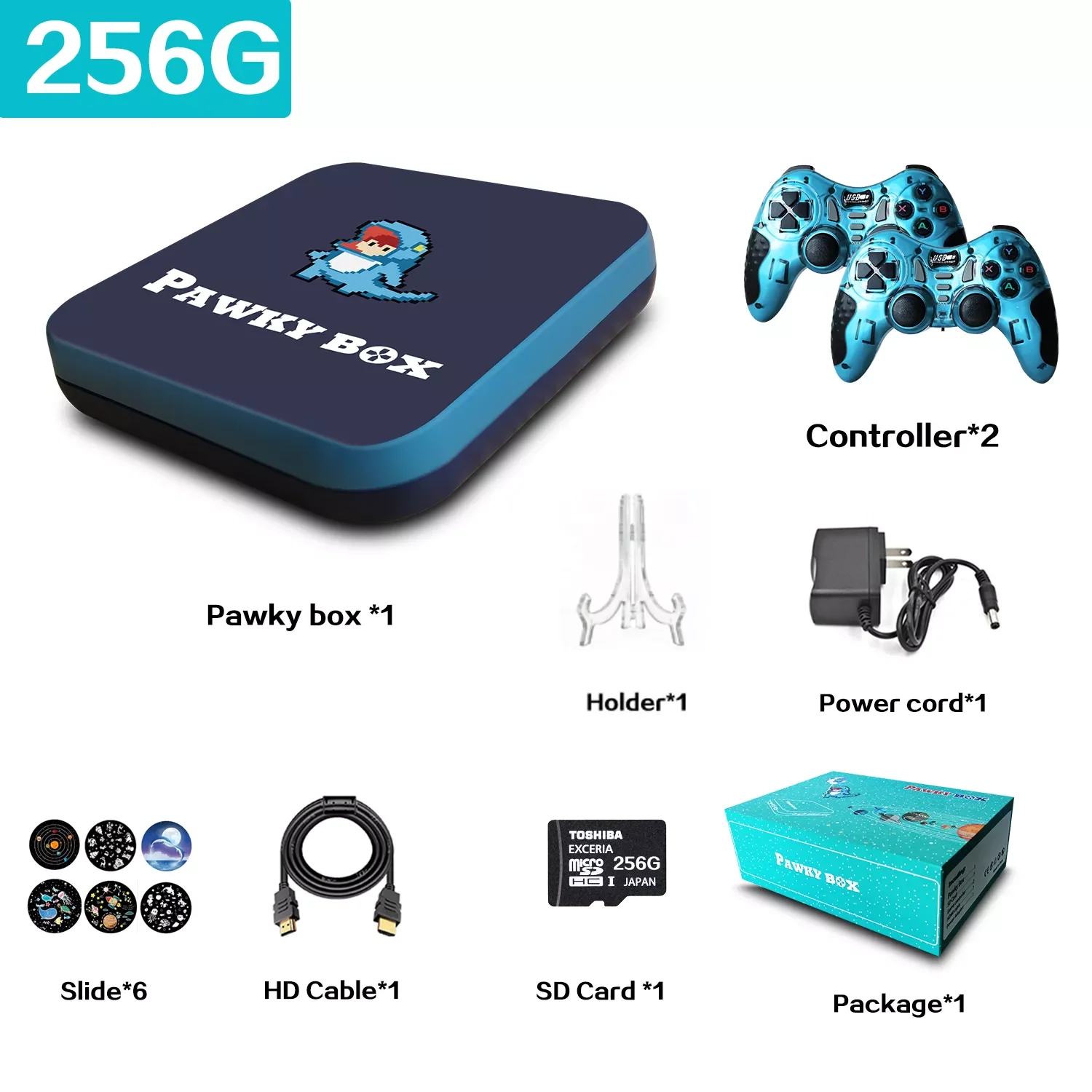 Pawky Box Super Game Console For PS1/DC/N64/PSP 50000+ Retro Games Player With Wireless Controllers 4K Wifi TV Video Gaming