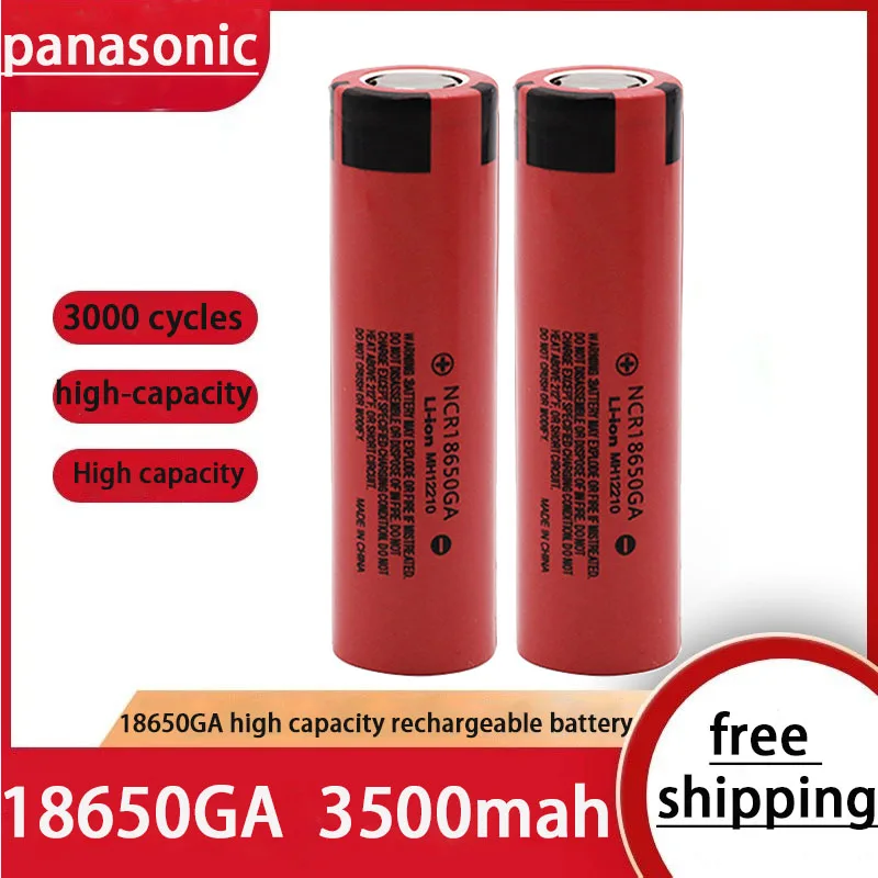 Panasonic NCR 18650GA 30A of 3.7 V 3500mAh 18650 rechargeable flat-top lithium battery