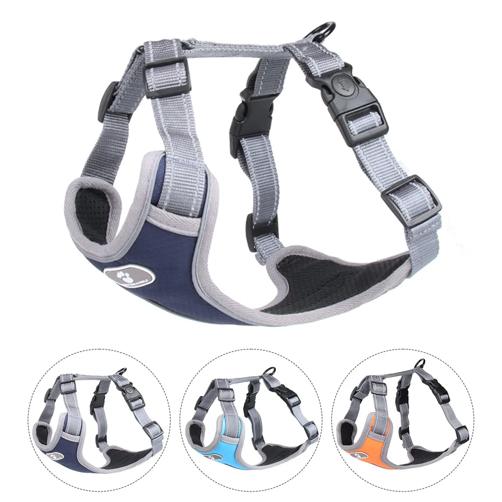 

Large Dogs Adjustable Dog Chest Strap Explosion-proof Vest Type Reflective Dog Chest Strap Chain Dog Harness