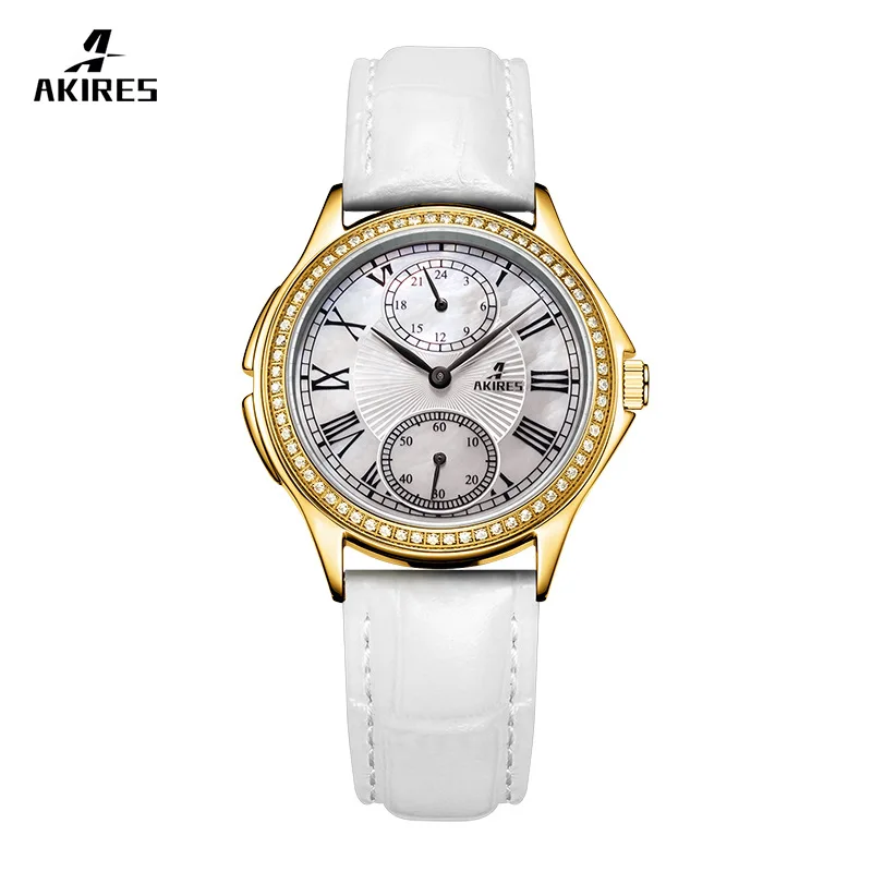 

Women's Quartz Watch Stainless Steel Watch Case Fritillary Dial Multi-Functional Ultra-Thin Waterproof Fashion Business Watch