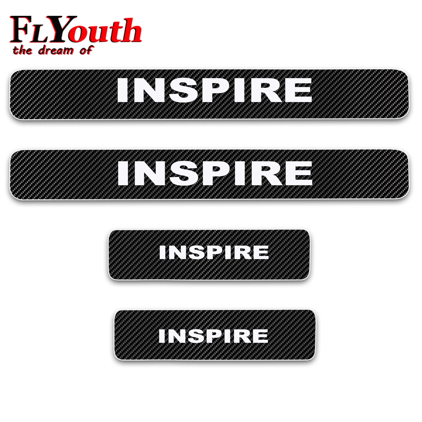 

Светоотражающая Накладка на порог автомобильной двери для Honda INSPIRE, наклейка из углеродного волокна 5D, приветственная педаль, порог, автомоб...