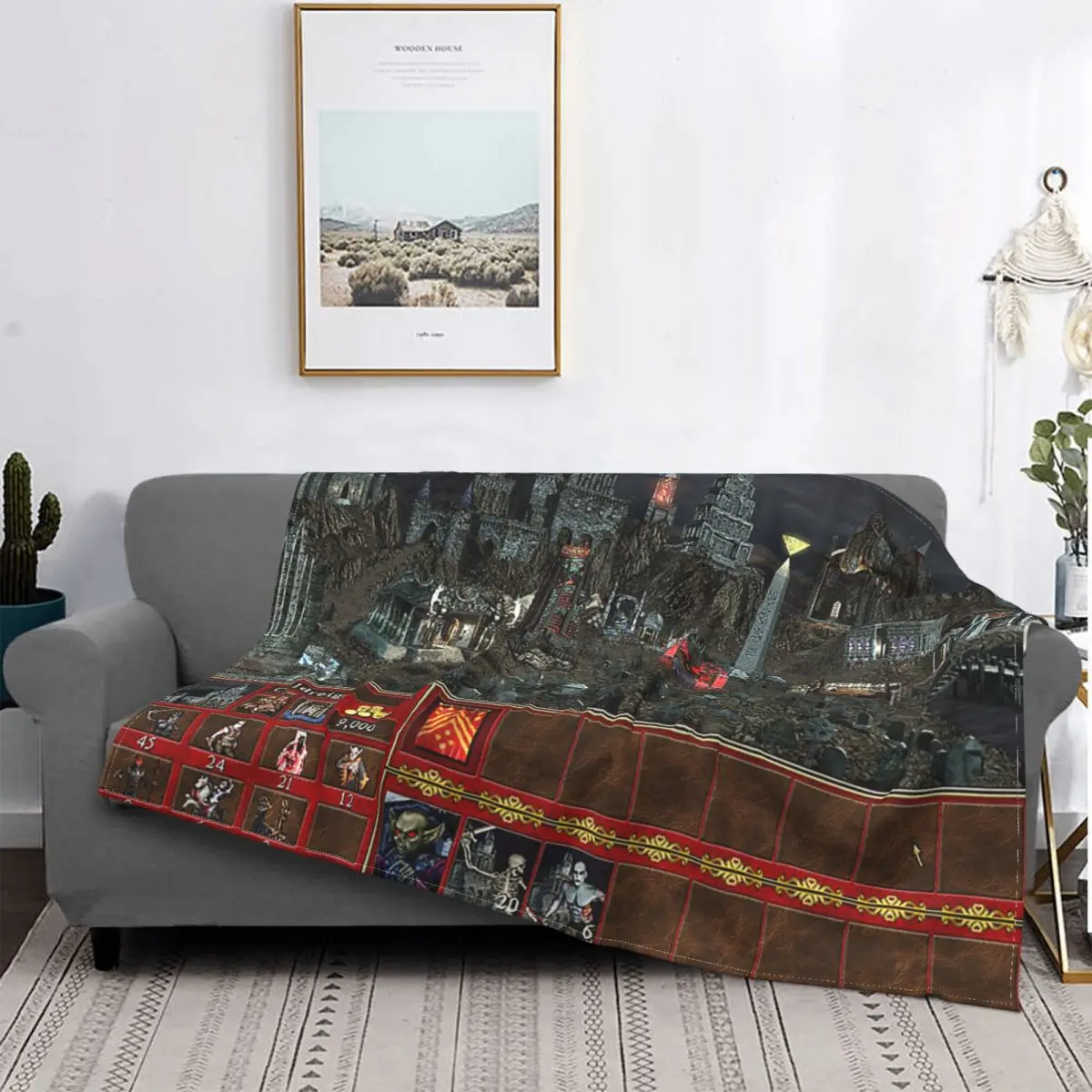 

Heroes of Might &amp Magic 3 Blanket Fleece Autumn/Winter Plaid Anime Video Game Lightweight Throw Blankets Home Couch