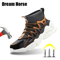 labor protection shoes anti smash and puncture protection men safety shoes breathable indestructible sneakers