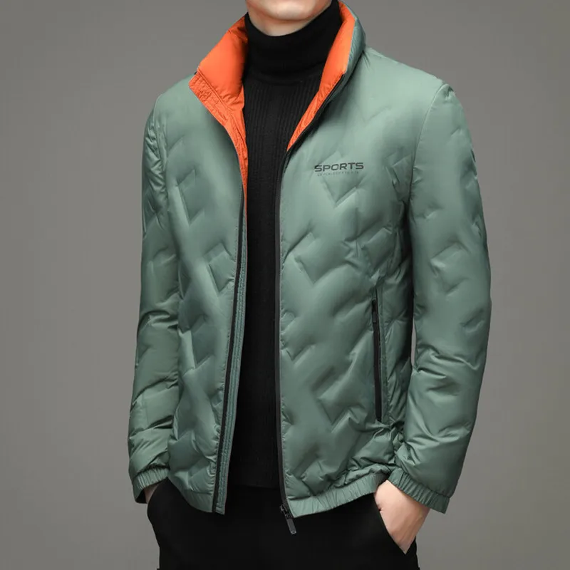 2022 Autumn Winter New Down Jacket Men's Lightweight Eiderdown Warm Coat Korean Fashion Casual Jacket High End Men's Clothes