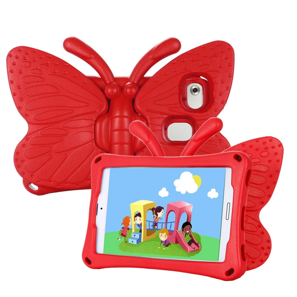 

Kids Case for Huawei T3/M3 Lite/M2 Butterfly Design EVA Cover With Kickstand Tablet Shell Drop-proof Shockproof Protective Cases