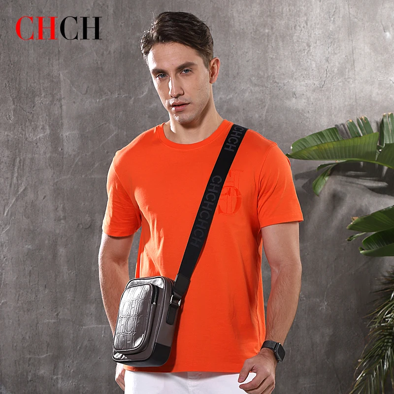 

CHCH Brand Quality Cotton T Shirt for Men O-neck Slim Short Sleeve Printed Graphic T Shirts Summer Tops Tees Men's Clothing