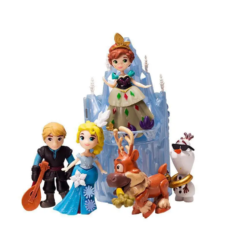 

Disney Frozen Princess Cartoon Anna Elsa Kristoff Sven Olaf PVC Action Figures Cake Decor Toys For Children Gifts