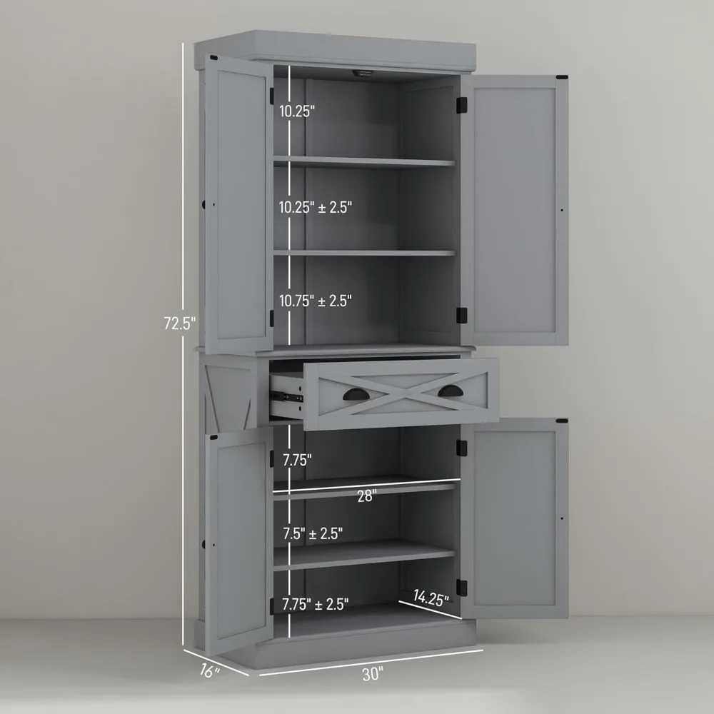 Шкаф для хранения кухни традиционный отдельно стоящий шкаф с 4 дверями и 2