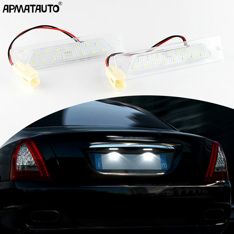 Фото Светодиодная лампа 12В для подсветки номерного знака Maserati Quattroporte 2003-2012, белая, в сборе №1