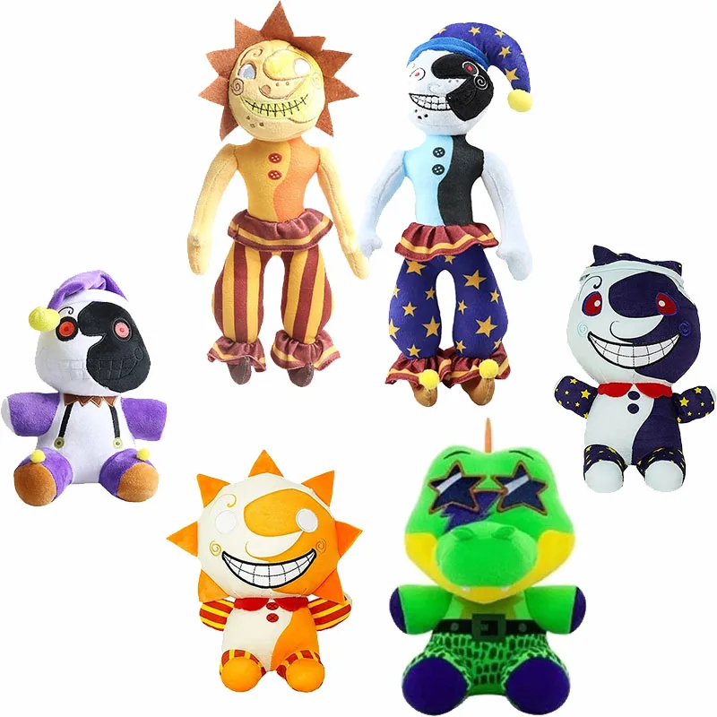

2022 New Sundrop FNAF Anime Figurine Final Boss Action Figure Clown Doll Sun Doll Cartoon Character Plush Toy Game Dolls Gift
