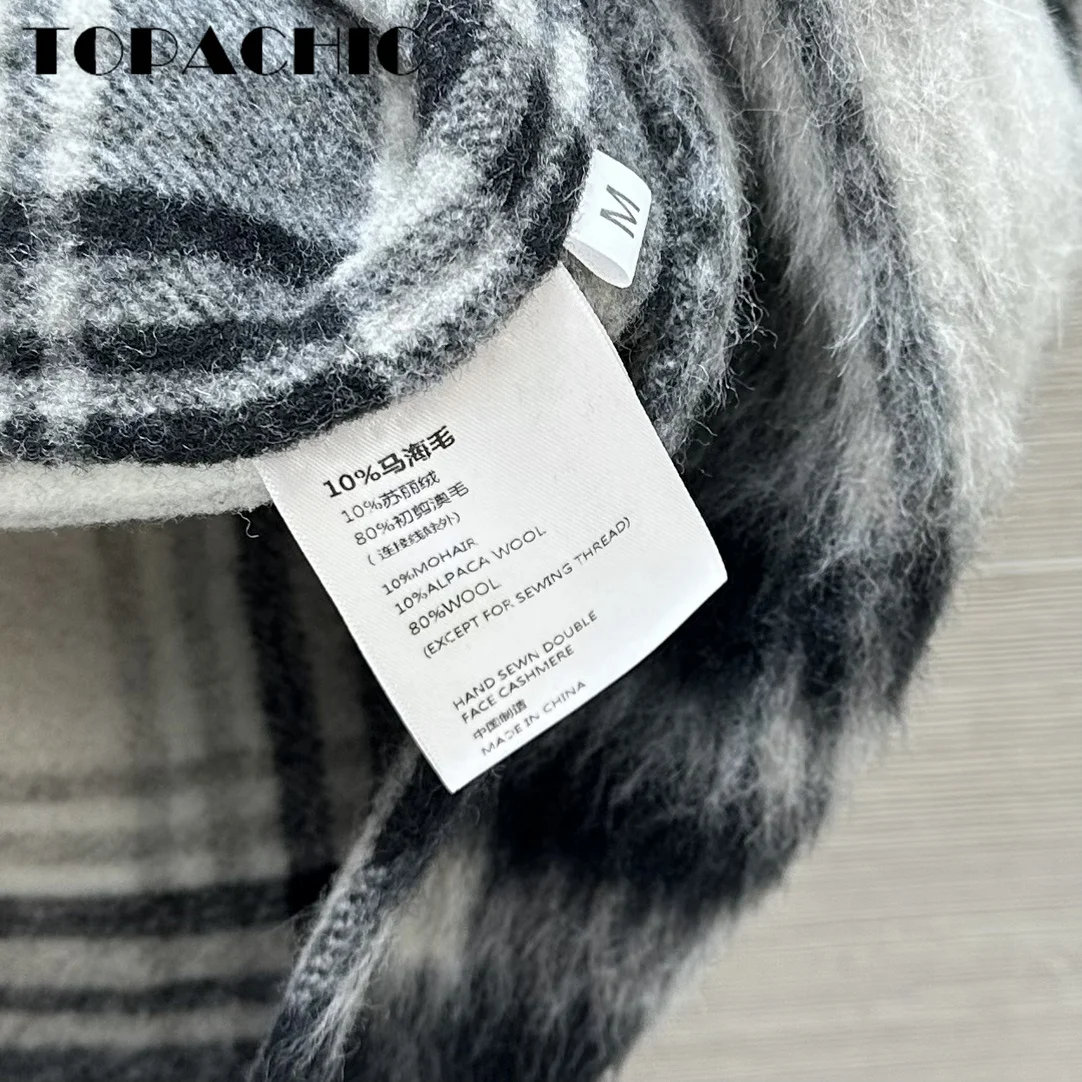 11.2 TOPACHIC-Женское шикарное темпераментное контрастное цветное клетчатое