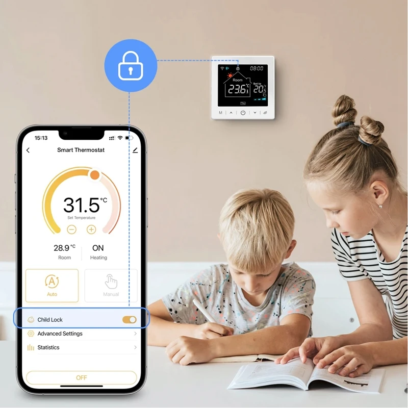 РЧ регулятор температуры для газового котла водонагревателя работает с Google Home