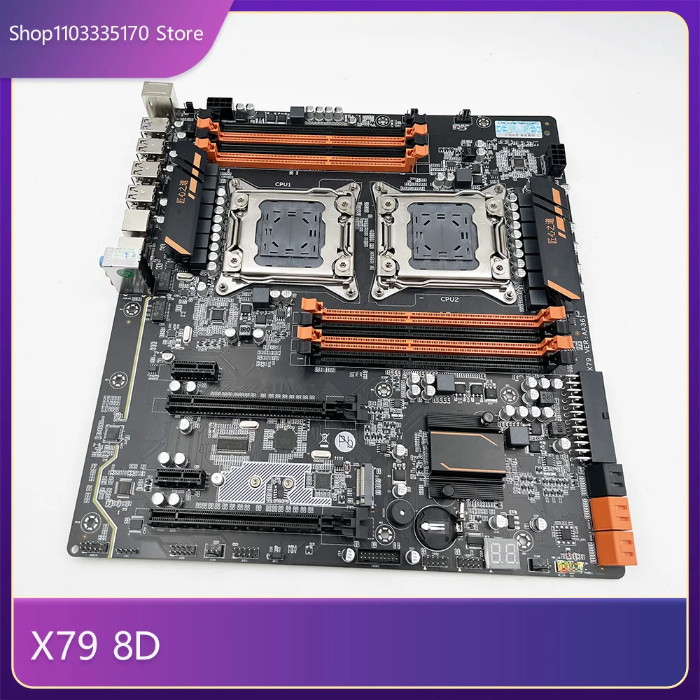 Материнская плата для HUANANZHI X79 Dual CPU LGA 2011 DDR3 E-ATX материнская 8D