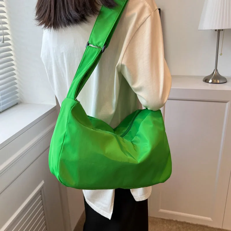 Student Soft Large Capacity Crossbody Bag Unisex Casual Fashion Couple Shoulder Bags New Commuter Portable Simple Tote Satchel