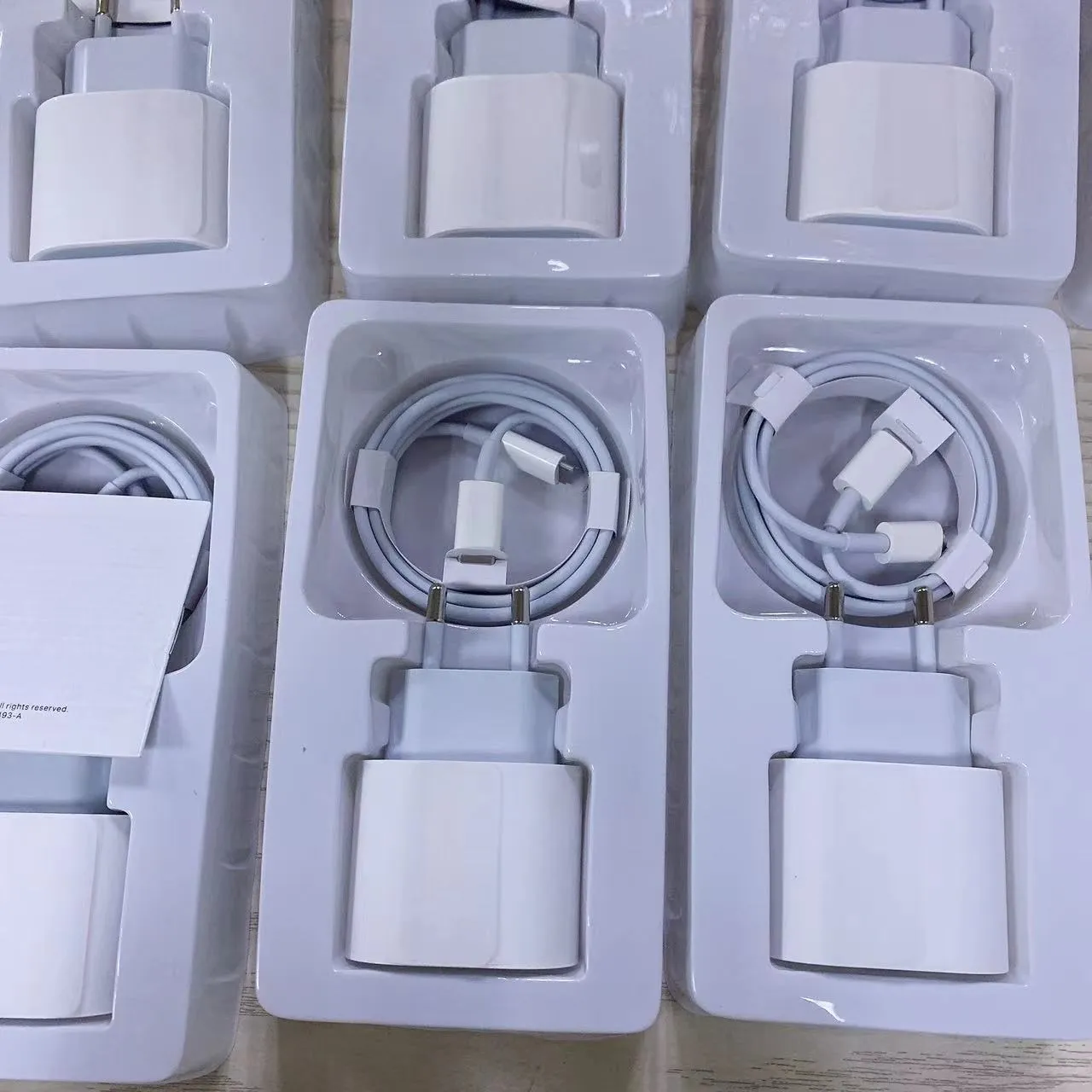 

Зарядное устройство AAAA 2 в 1 с Usb-кабелем, устройство для быстрой зарядки PD, вилка EU/US, 20 Вт, 1 м, для Iphone 12, 13 pro max, 10 комплектов