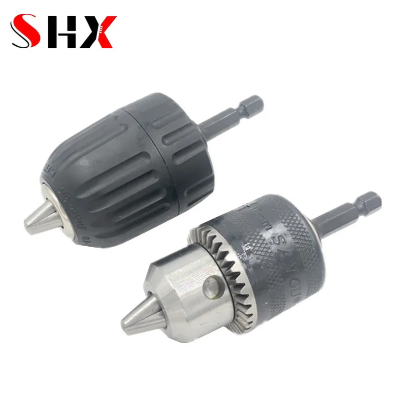 

Drill Chuck Quick Change Adapter SDS-Plus Shank 1/4" Hex Square Fit Rotary Hammer/Hammer Drill Keyless 0.8-10mm 3 Jaw 3/8-24UNF