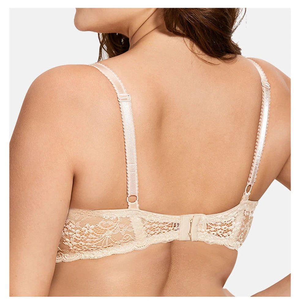 Plus Size Lace Bras for Women Lingerie Underwire Bralette Sexy Brassiere Female Intimates Underwear Embroidery 32-42 BCDDDEFG