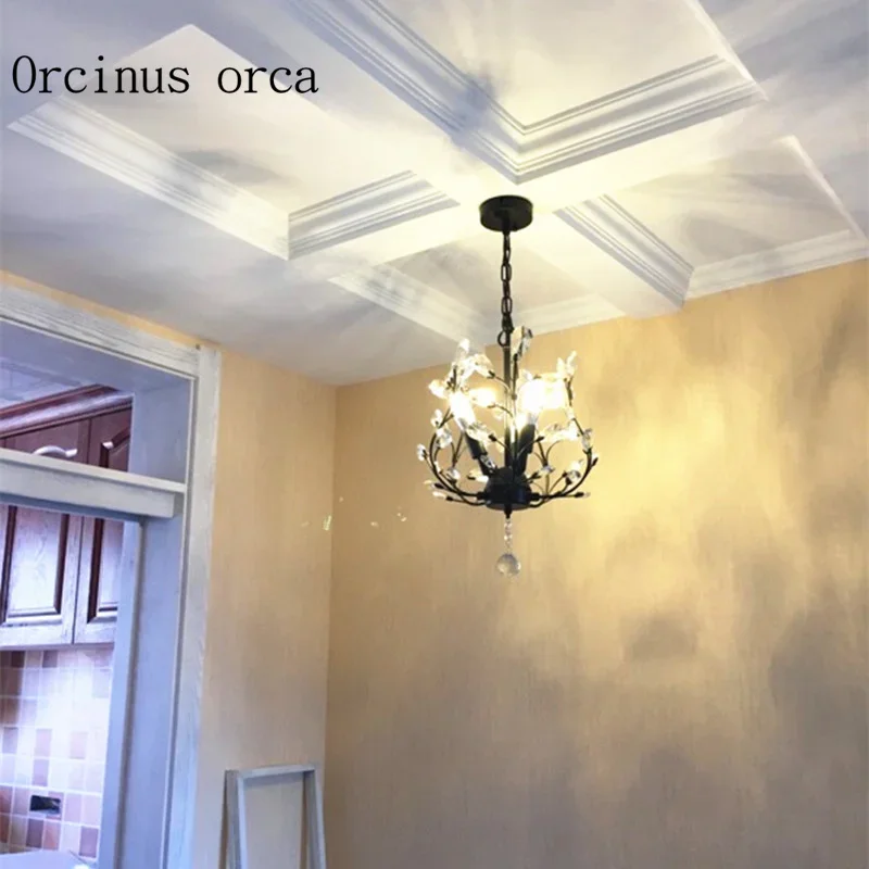 American Style Crystal Chandelier three bedroom hallway lights Nordic restaurant porch