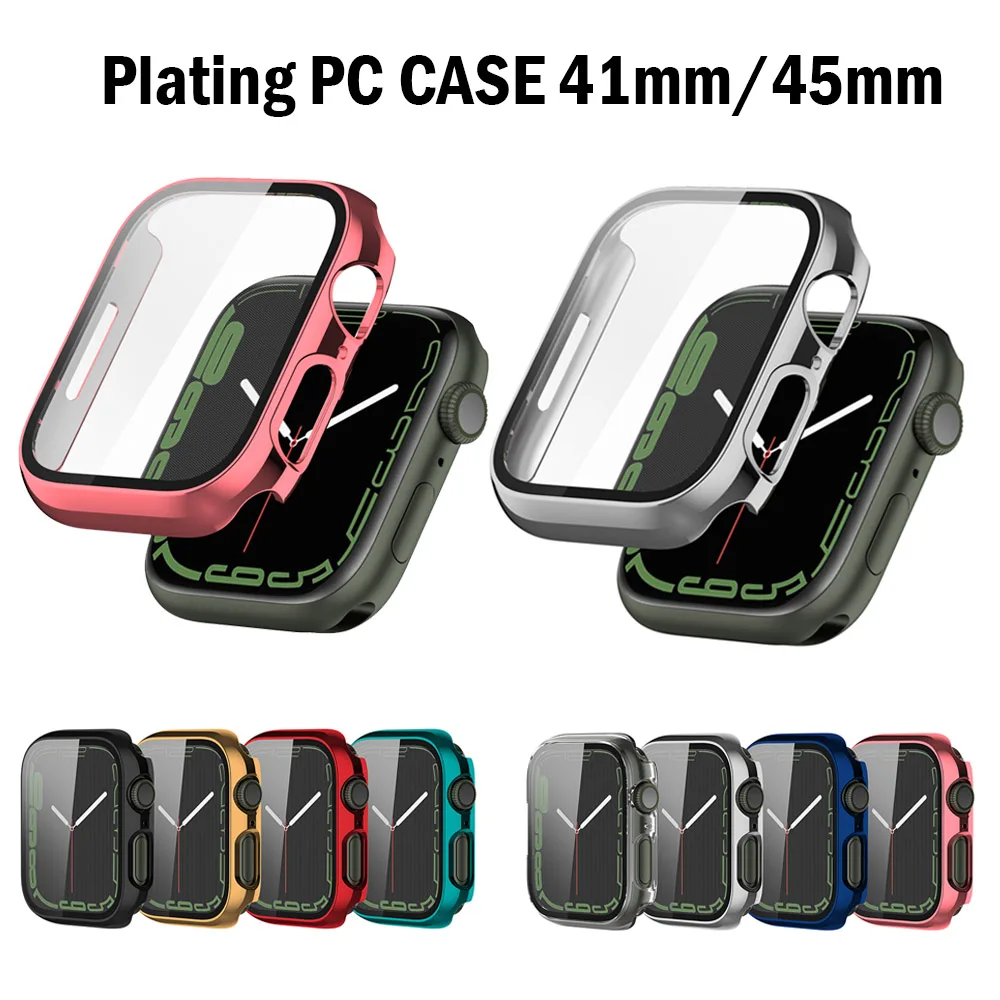 

Glass+Cover For Apple Watch case 8 7 45mm 41mm 44mm 38 42mm iWatch Accessorie Screen Protector Apple watch series 6 SE 5 3 40mm
