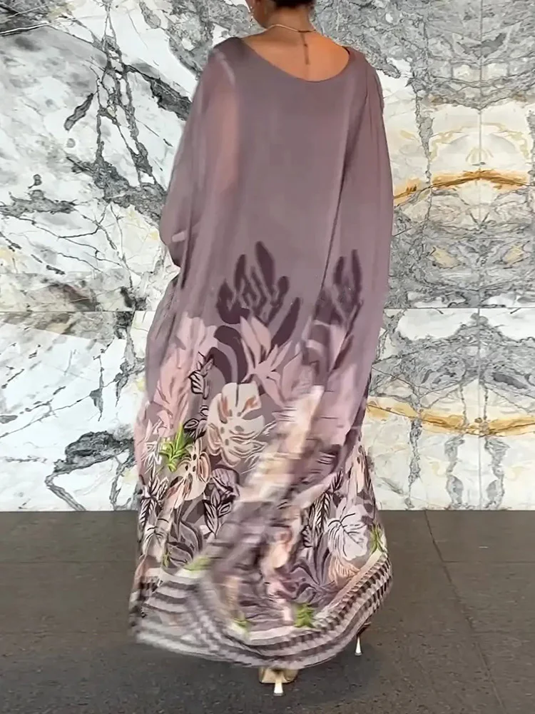 Платье-макси составного кроя с рукавом до запястья женское модное элегантное