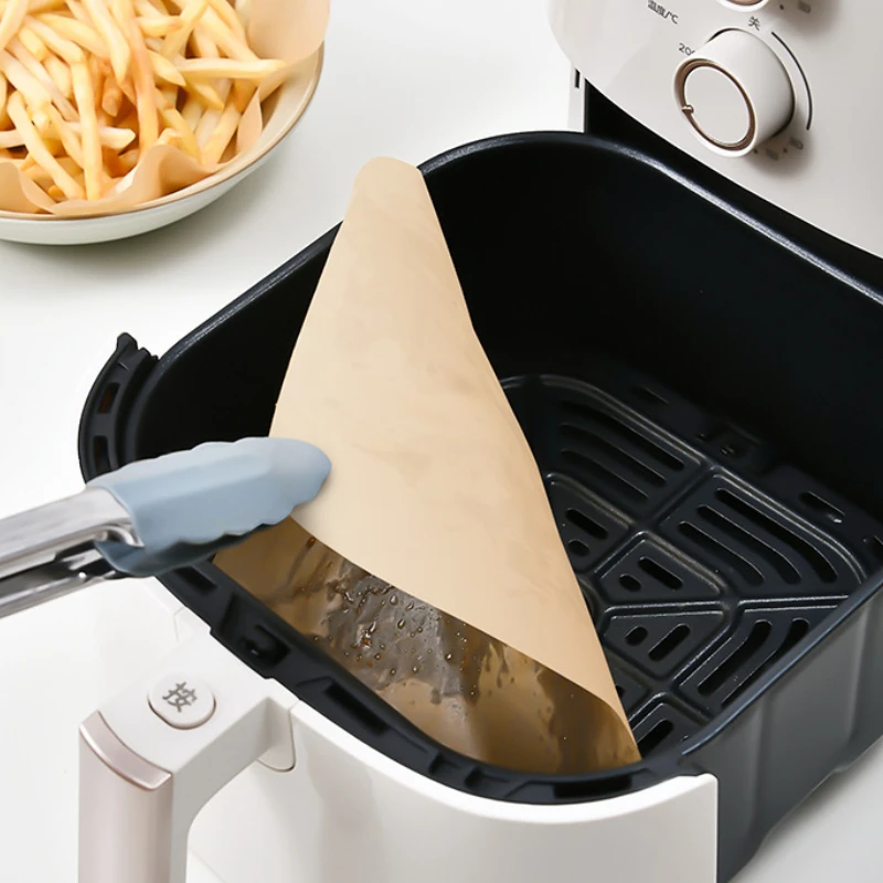 

50pcs Disposable Air Fryer Special Paper Oven Baking Oil-absorbing Non-stick Pad Silicone Oil Paper Food-grade Baking Paper