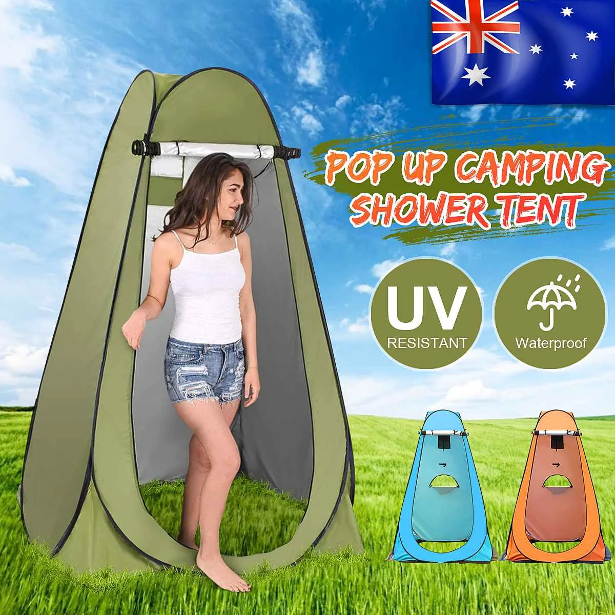 

2 person Portable Privacy Shower Toilet Outdoor Camping Tent Shed UV Swim Dressing Latrine Toilet Bird Watching Changing Tent