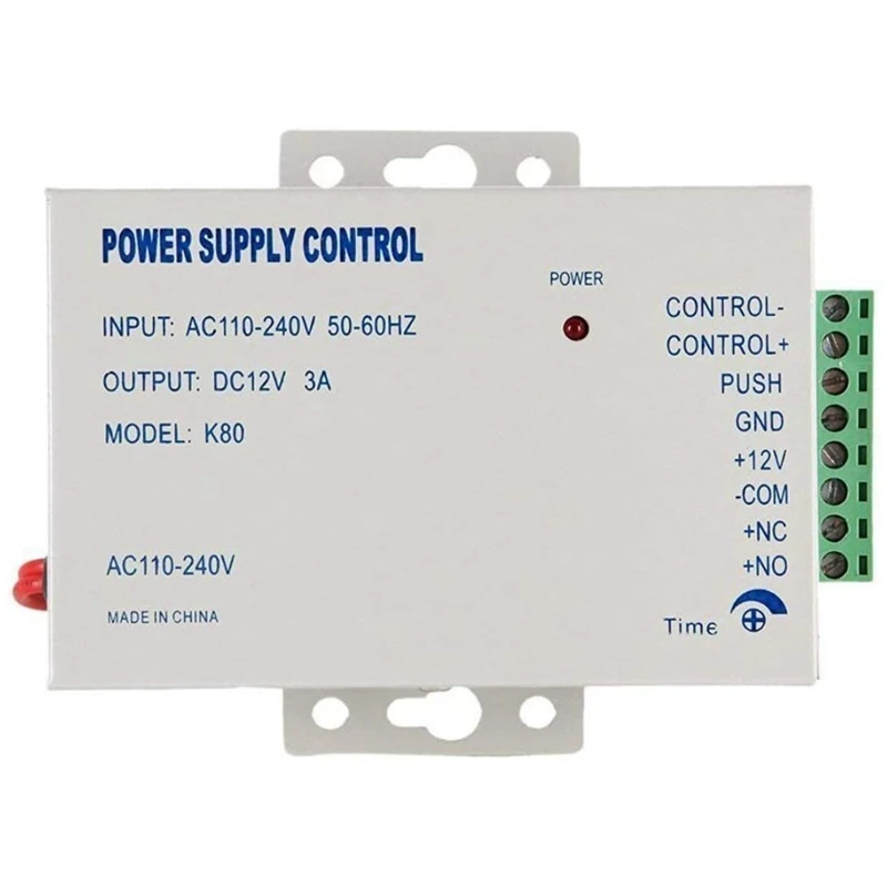 

AT41 K80 DC12V 3A New Access Control System Power Supply Switch AC110V-240V For Door Locks Video Intercom System