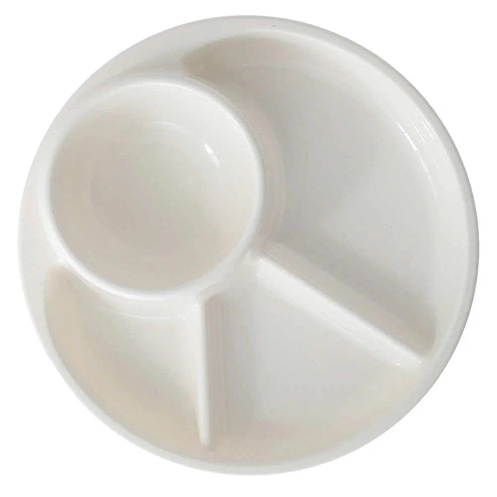 

Plate Divided Serving Tray Dish Platescompartment Salad Platter Appetizer Dinner Breakfast Platters Roundfruit Slimming Trays